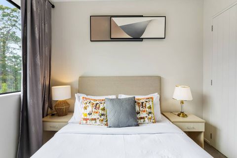 Double wardrobe gives plenty of storage for clothing and luggage.