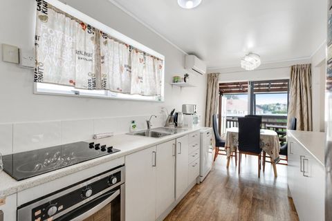 The galley-style kitchen has plenty of prep space to create meals together.