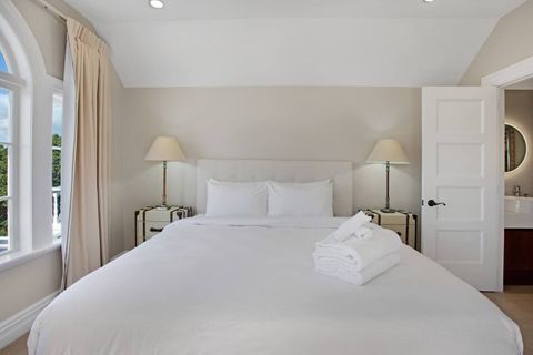 The second bedroom has a King-sized bed, ensuite bathroom and a double wardrobe.