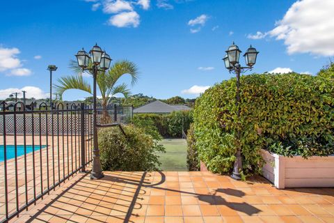 Take the path from the verandah, and you will find the swimming pool on your left.