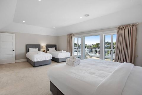 You can open the doors to access the deck, which would be an excellent spot for a morning coffee.