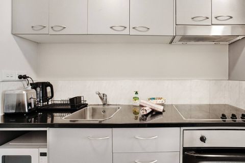 You can choose to cook in the apartment or walk to one of the close restaurants.