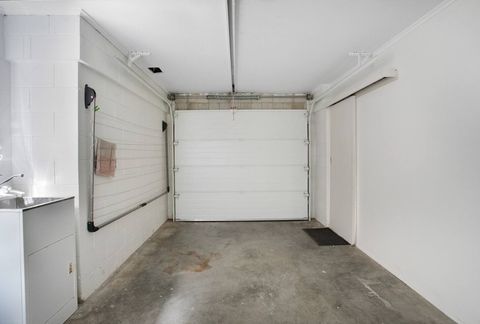 The single garage is great for one vehicle to park.
