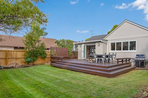 Open the French door for easy indoor/outdoor flow with the kitchen easily accessible from the inside.