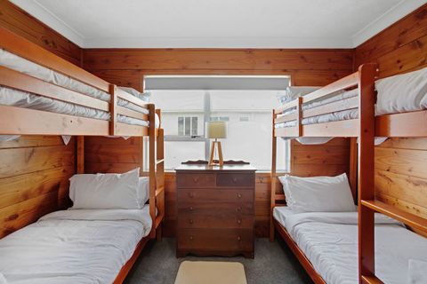 The bunk beds are great for children or just use the bottom beds for anyone who wants their own beds.