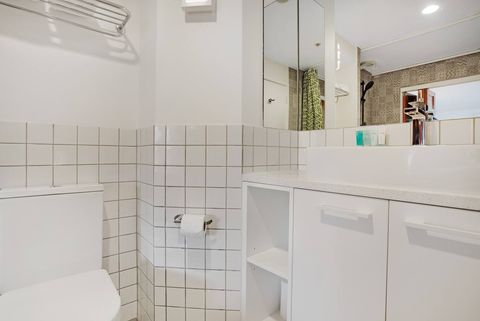 There is plenty of space for your personal belongings in the cupboard.