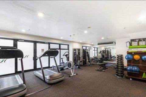 The communal gym is great if you fancy a workout.