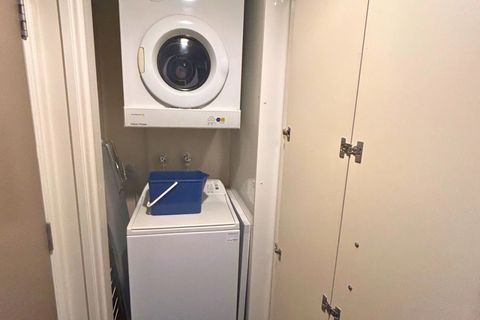 There is a washing machine and dryer available which is great for longer stays.
