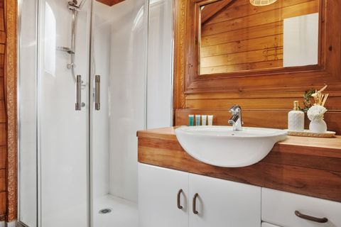 There is plenty of room on the vanity for your personal belongings.