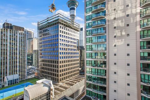 There is a view to the Sky Tower (it may get blocked out by the building)