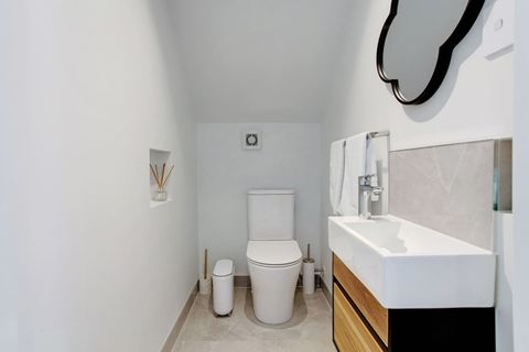 The half bathroom is on the ground floor so is very handy.