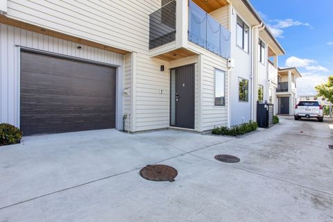View of the townhouse from the driveway.