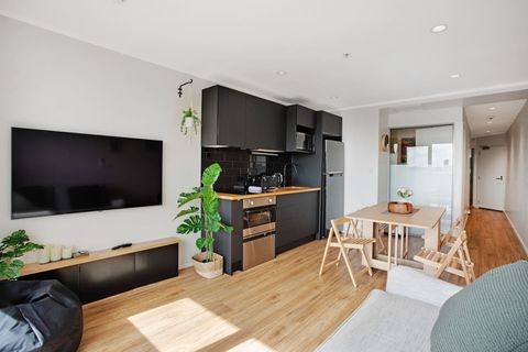 The open-plan living space includes the kitchen, dining and lounge area.