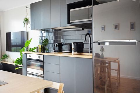 The kitchen has everything you need to create meals.