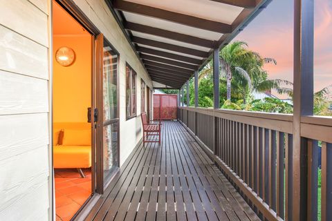 The balcony is a great place to sit and enjoy the views.