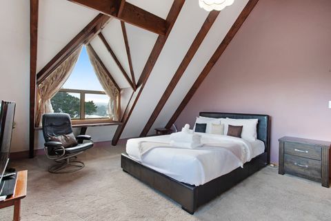 There is a great view out the main bedroom window.