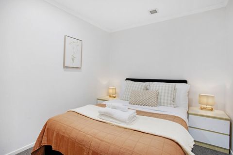 Enjoy a good nights sleep in this restful bedroom with its relaxing pallette.