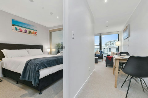 View of the apartment from the kitchen through to the lounge area.