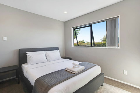 Enjoy a good night's sleep in this restful bedroom with its relaxing palette.