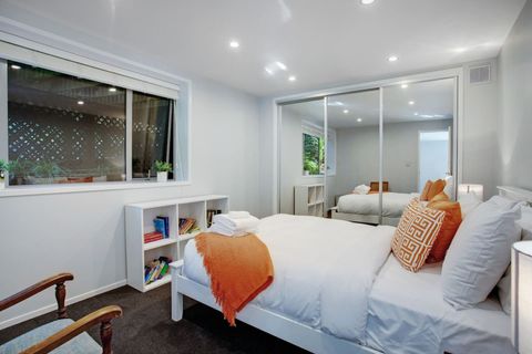 There is plenty of storage in this bedroom with the double wardrobe.