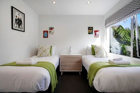 The single beds are great for kids or adults who like their own space.