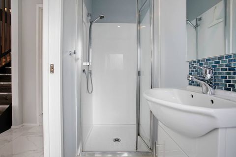 Along with the lounge, study, bedroom there is a handy downstairs bathroom with toilet, shower and handbasin.