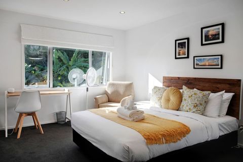 The desk and armchair are a nice touch to this bedroom and gives you extra options for seating.