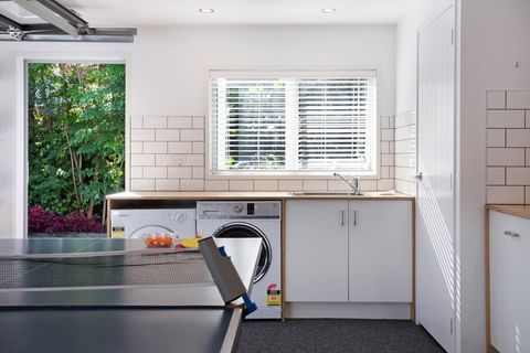 There is a handy washer and dryer in the garage area which is great for long-stay guests.