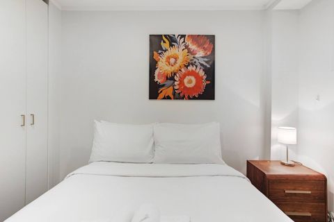 There is plenty of storage in the double wardrobe for all your personal belongings.