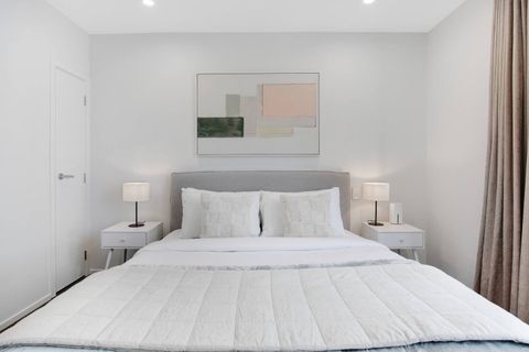 There is storage for your belongings in the wardrobe beside the bed.