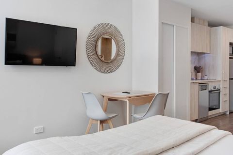 Relax in the bed to watch TV or stream your own Netflix.