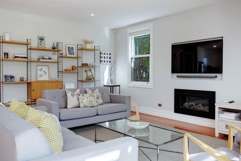 There is a gas fireplace in the living room that will be lovely in winter.