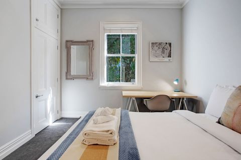 There is plenty of storage in the single wardrobe for all your personal belongings.