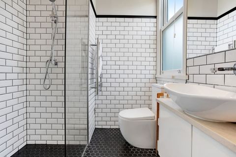 There is plenty of space on the vanity for all your personal belongings.