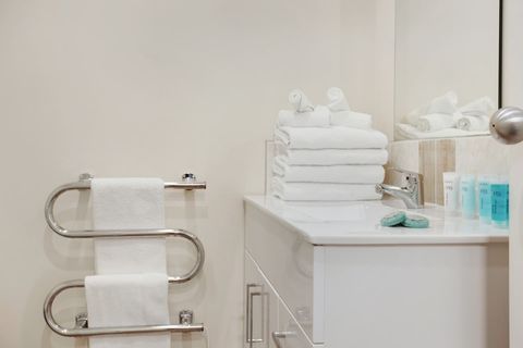 There is plenty of storage in the vanity unit for all your personal belongings.