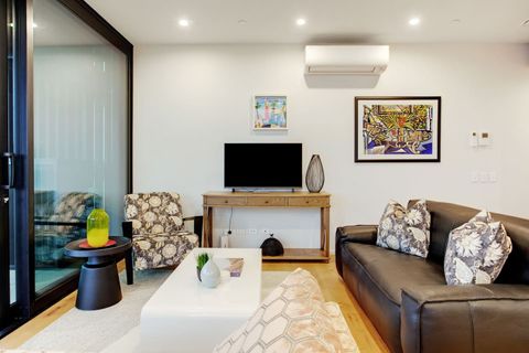 There is interesting artwork throughout the apartment.