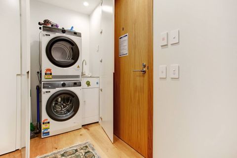 The laundry area has a washer and dryer which is great for long stay guests.