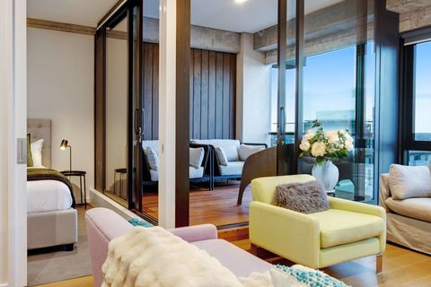 There is great indoor/outdoor flow onto the balcony from the bedroom and living room areas.