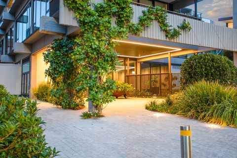 The front entrance is night is well light.