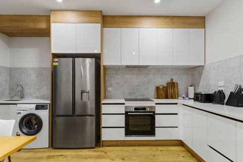 The kitchen has everything you need to prepare meals in-house.