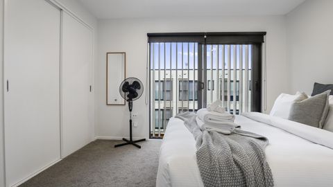 There is plenty of storage in the double wardrobe.