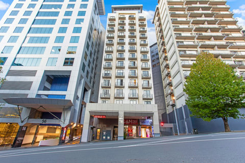 View of the apartment building.