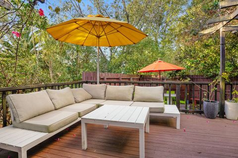 The deck has some great seating areas where you can enjoy the fresh air.