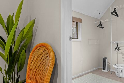 The walk-in wardrobe with plenty of space.