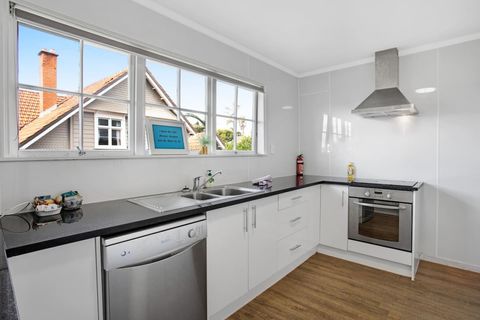 There is plenty of prep space and storage in the kitchen.