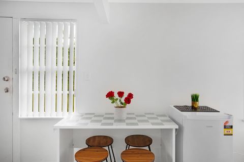 The dining table is a great place to eat together for a quick breakfast.