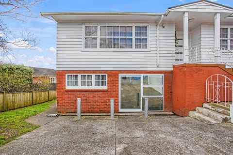 There is room for parking one vehicle in front of the ranch slider.