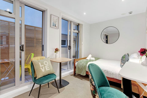 With two different ranch sliders, you can have the doors open to let fresh air in.