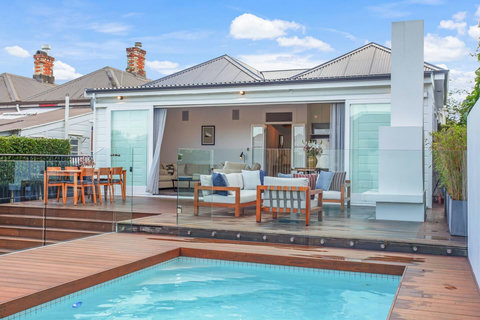 There is ample room for great outdoor living in the backyard of this home.