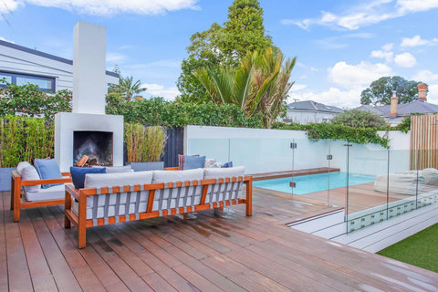 On a cooler night, you can light the fire and stay outdoors for longer.